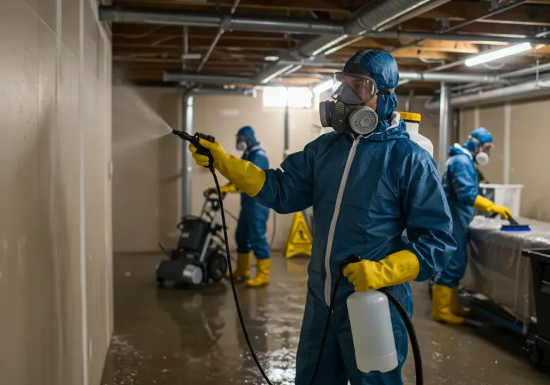 Basement Sanitization and Antimicrobial Treatment process in Denton, MD